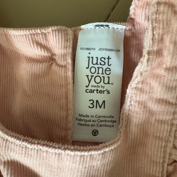 Carter's Peach Ruffled Overalls - Picture 7 of 12